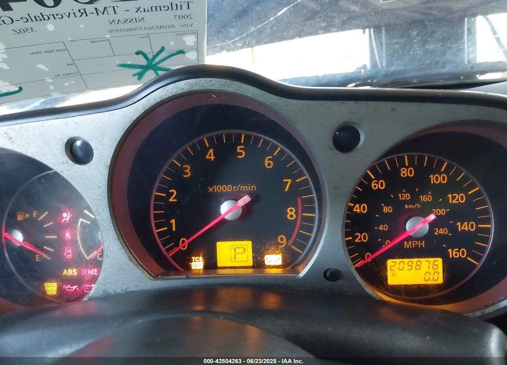 2007 NISSAN 350Z VIN: JN1BZ36A37M651970
