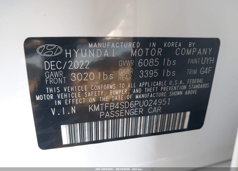 2023 GENESIS G90 VIN: KMTFB4SD6PU024951