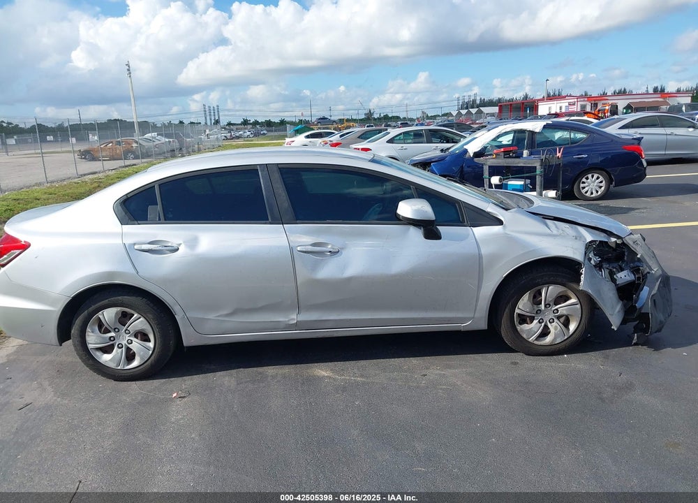 2013 HONDA CIVIC LX VIN: 19XFB2F52DE100651