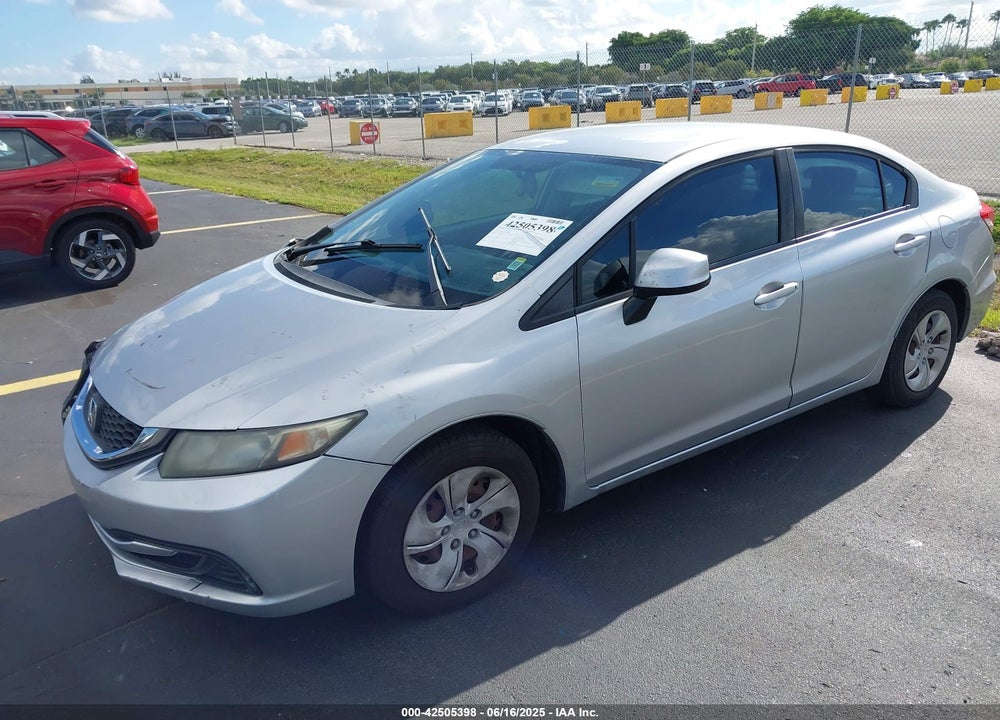 2013 HONDA CIVIC LX VIN: 19XFB2F52DE100651