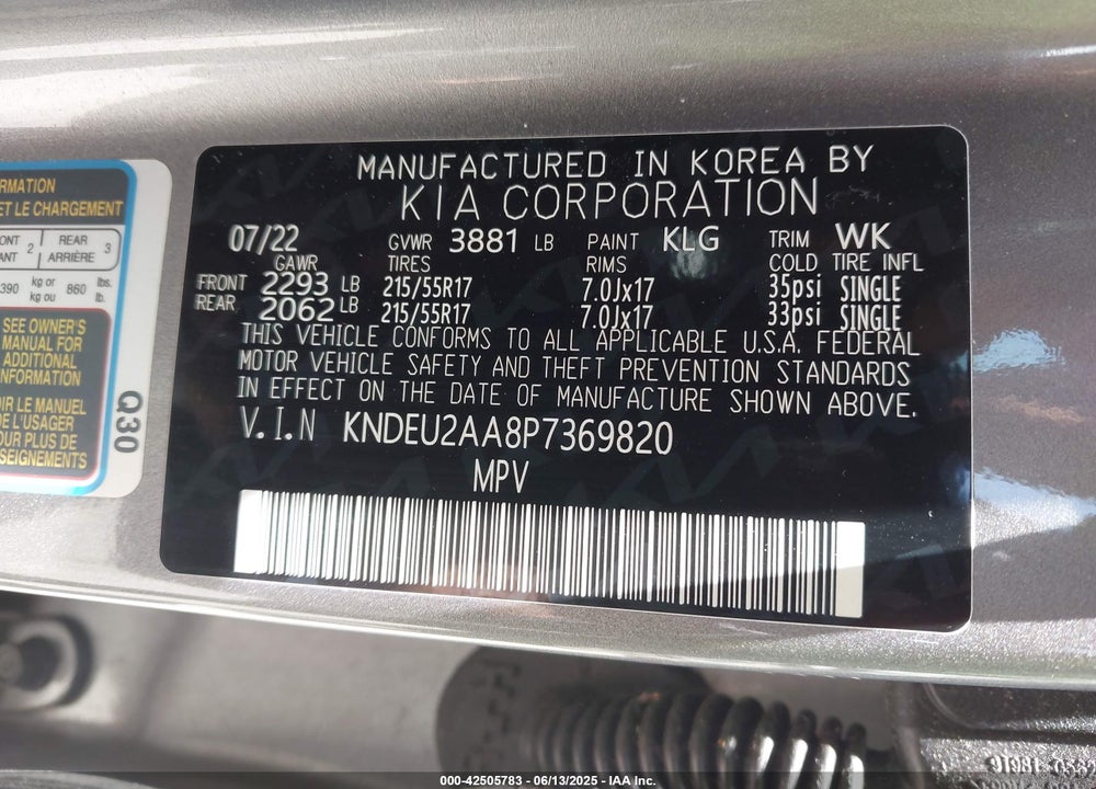 2023 KIA SELTOS VIN: KNDEU2AA8P7369820