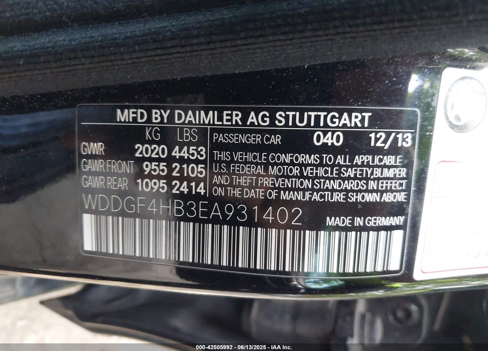 2014 MERCEDES-BENZ C 250 LUXURY/SPORT VIN: WDDGF4HB3EA931402