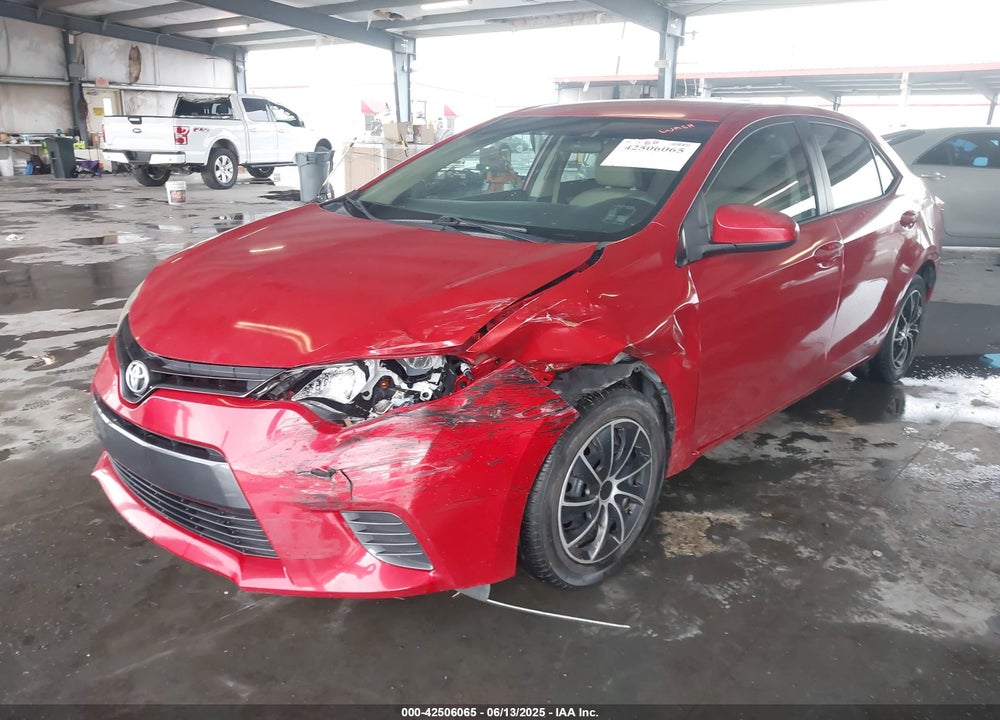 2016 TOYOTA COROLLA VIN: 5YFBURHE9GP399654