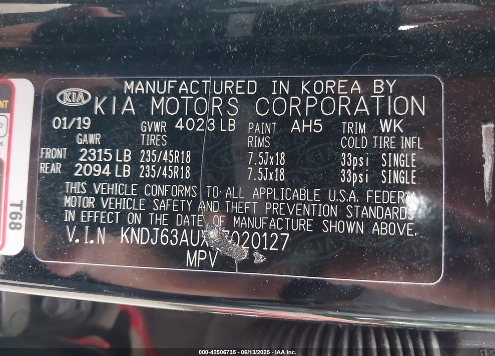 2020 KIA SOUL VIN: KNDJ63AUXL7020127