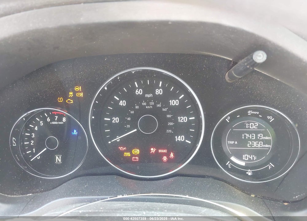 2016 HONDA HR-V LX VIN: 3CZRU6H39GM752844