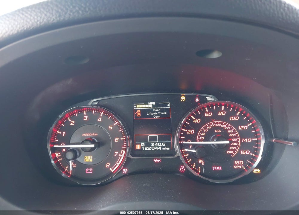 2016 SUBARU WRX VIN: JF1VA1J65G9809145