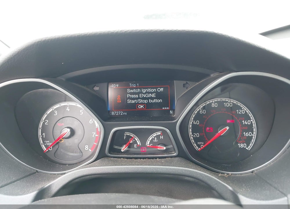 2018 FORD FOCUS ST VIN: 1FADP3L99JL329844