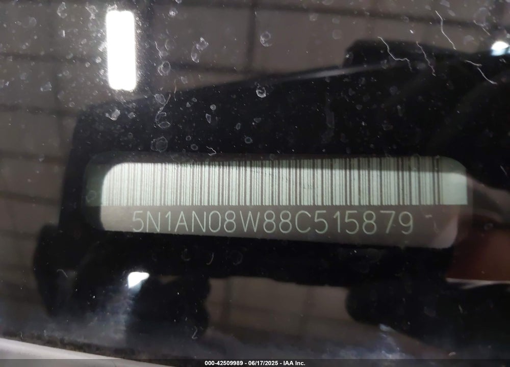 2008 NISSAN XTERRA X VIN: 5N1AN08W88C515879