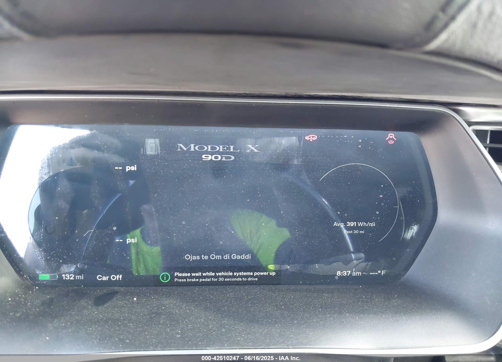 2016 TESLA MODEL X VIN: 5YJXCAE25GF001758
