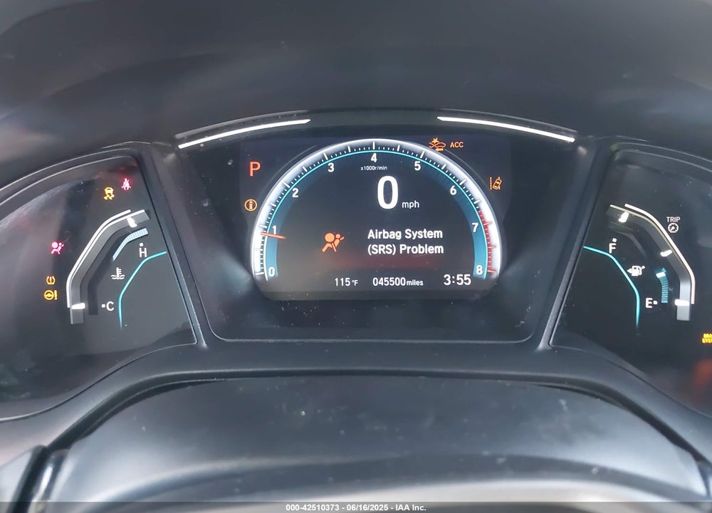 2019 HONDA CIVIC VIN: 19XFC2F62KE202213