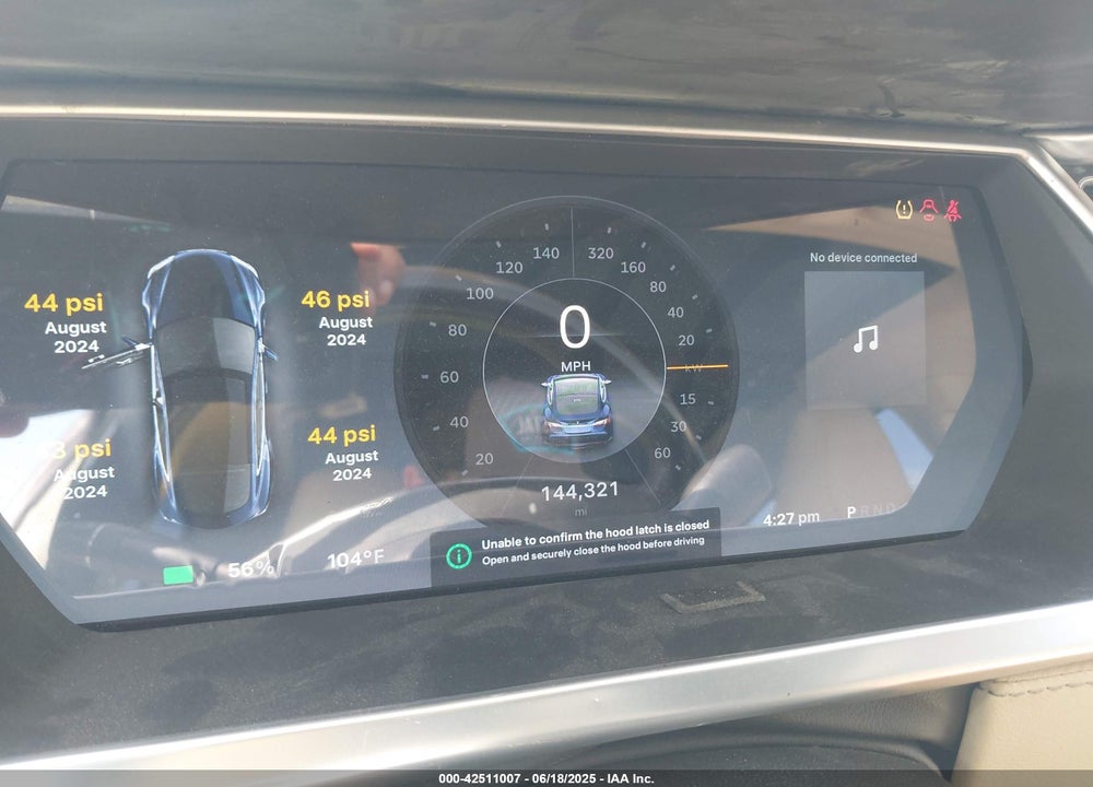 2013 TESLA MODEL S VIN: 5YJSA1CP7DFP25848