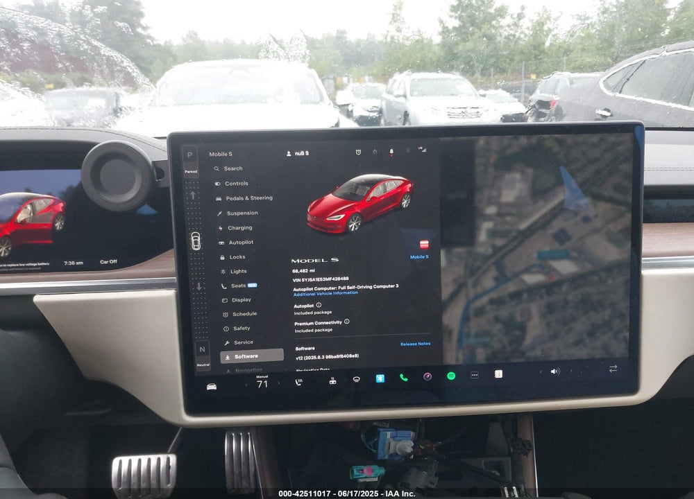 2021 TESLA MODEL S LONG RANGE DUAL MOTOR ALL-WHEEL DRIVE VIN: 5YJSA1E53MF428488