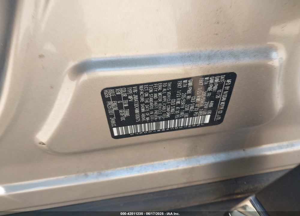 2021 NISSAN ROGUE PLATINUM FWD VIN: JN8AT3DC4MW100675