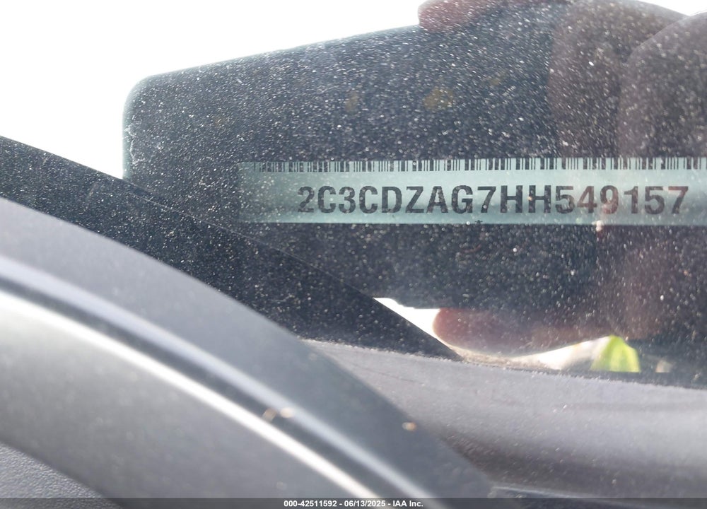 2017 DODGE CHALLENGER VIN: 2C3CDZAG7HH549157