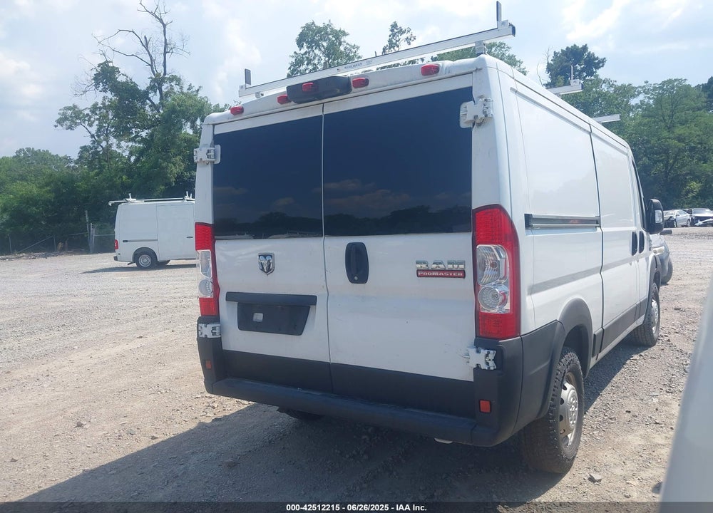 2019 RAM PROMASTER 1500 LOW ROOF 136 WB VIN: 3C6TRVAG7KE565648