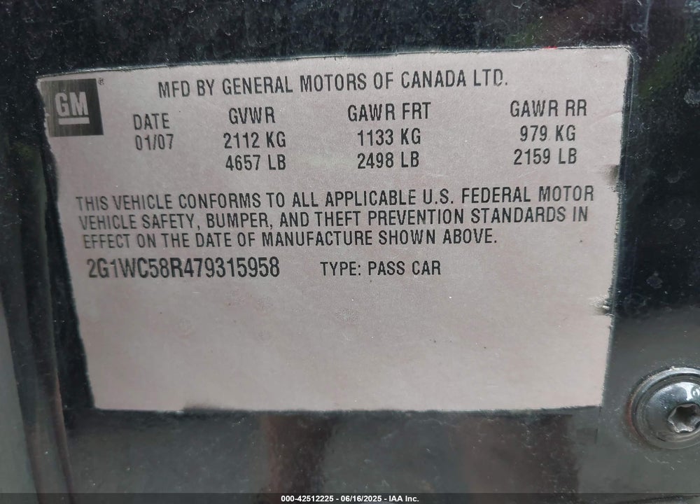 2010 CHEVROLET IMPALA VIN: 2G1WB5EN2A1197466