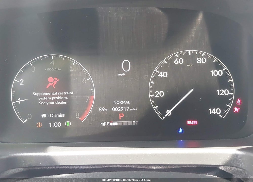 2025 HONDA ODYSSEY TOURING VIN: 5FNRL6H81SB026140