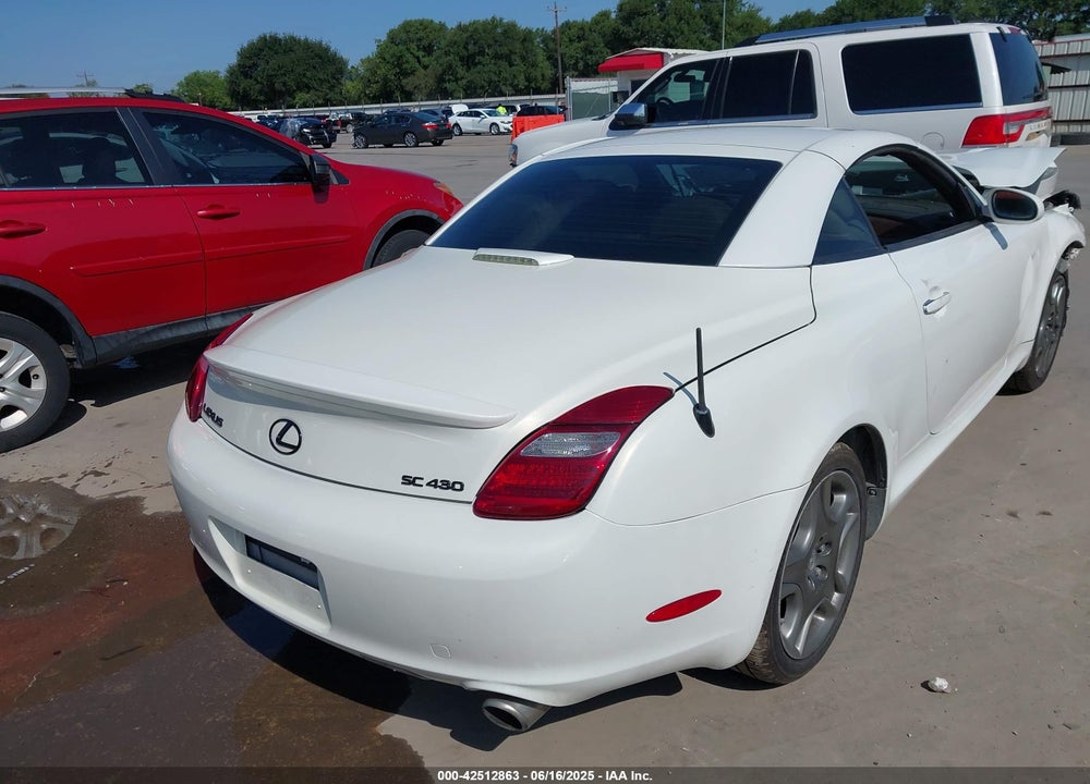 2006 LEXUS SC 430 VIN: JTHFN48Y769007480