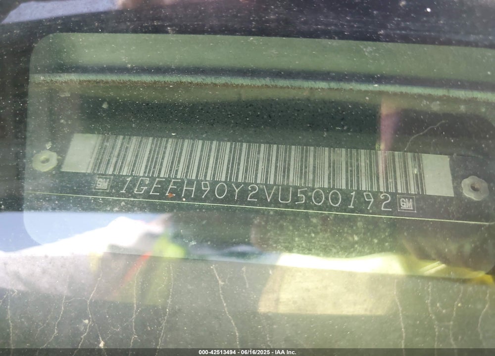 1997 CADILLAC DEVILLE PROFESSIONAL VIN: 1GEEH90Y2VU500192