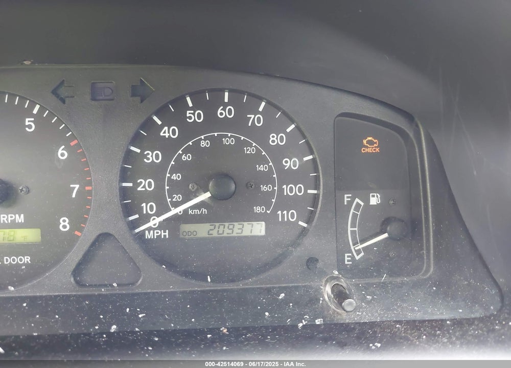 1999 TOYOTA COROLLA LE VIN: 2T1BR12E7XC154444