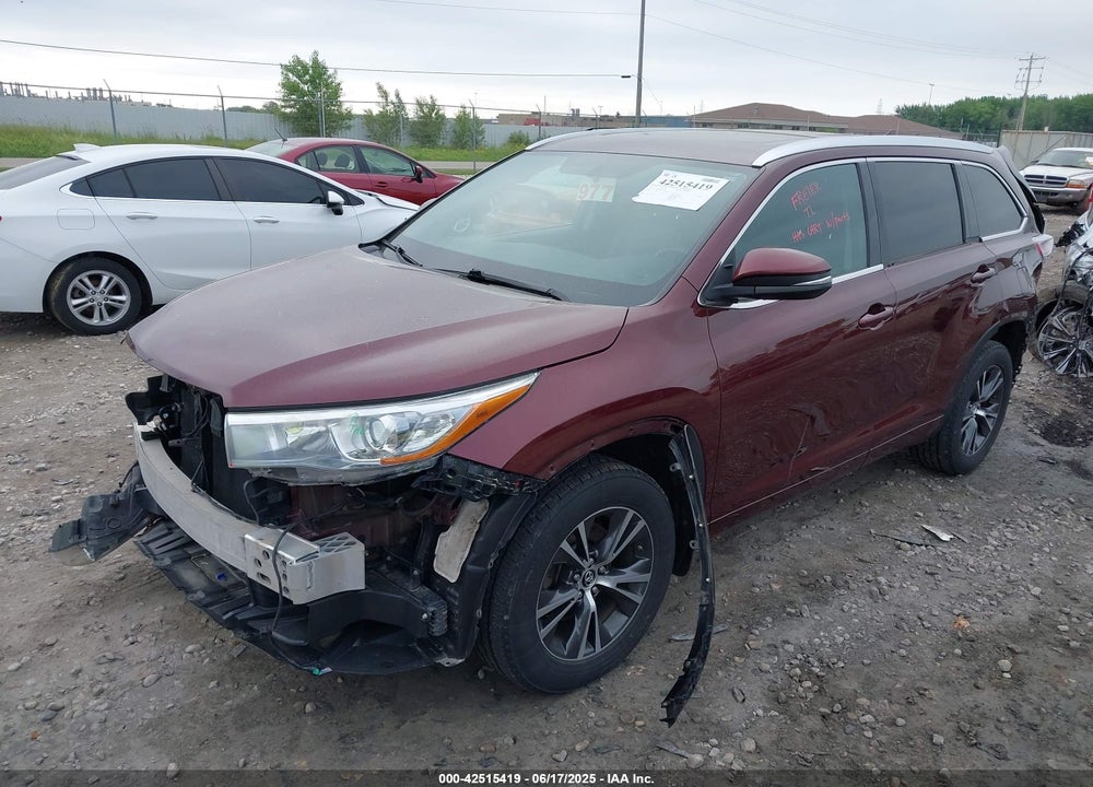 2016 TOYOTA HIGHLANDER VIN: 5TDJKRFH4GS290198