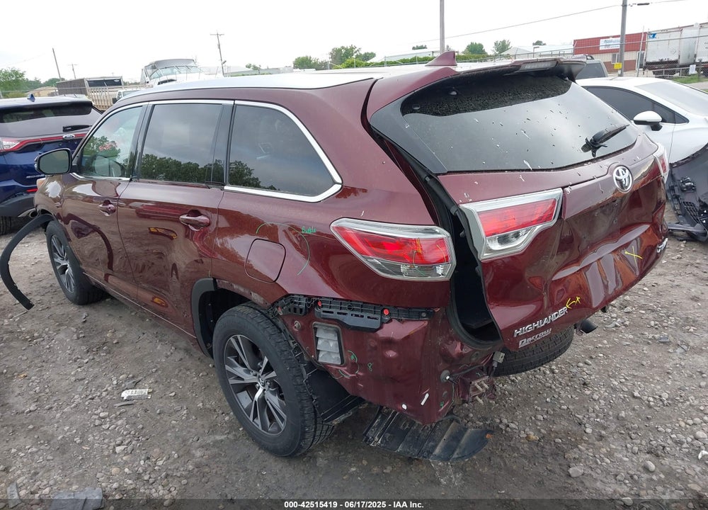 2016 TOYOTA HIGHLANDER VIN: 5TDJKRFH4GS290198