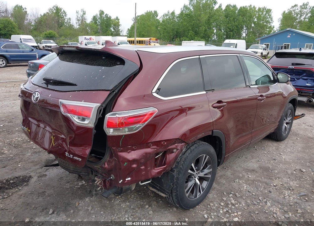 2016 TOYOTA HIGHLANDER VIN: 5TDJKRFH4GS290198