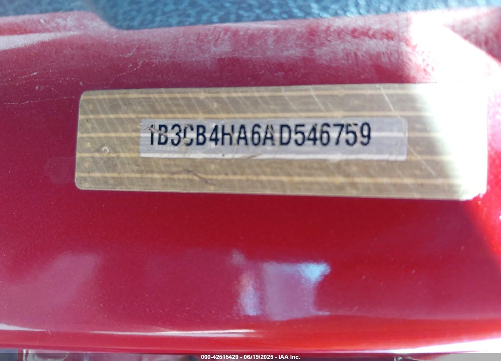 2010 DODGE CALIBER SXT VIN: 1B3CB4HA6AD546759