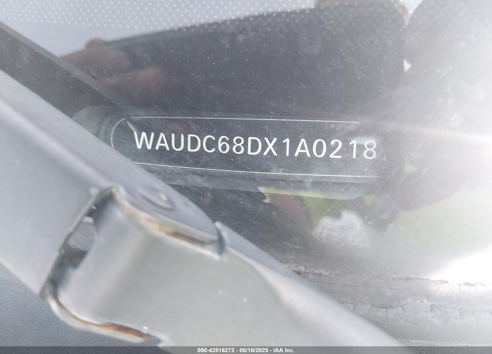 2001 AUDI A4 1.8 T VIN: WAUDC68DX1A021871