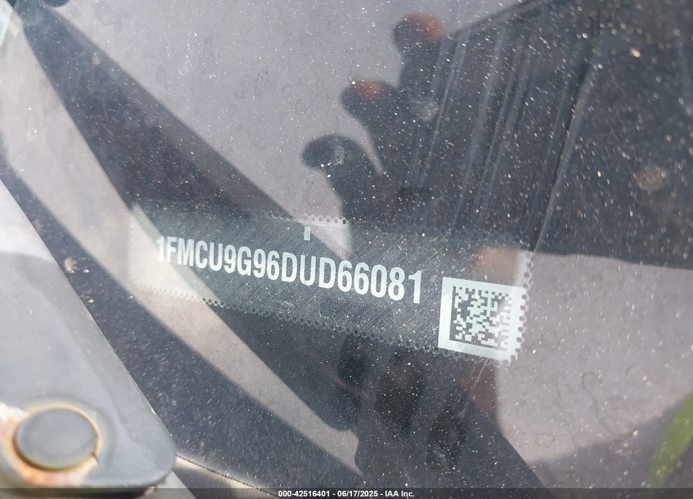 2013 FORD ESCAPE VIN: 1FMCU9G96DUD66081