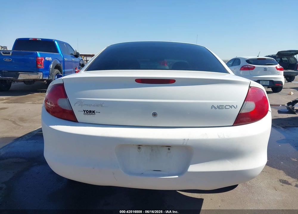 2001 PLYMOUTH NEON VIN: 1P3ES46C21D184862