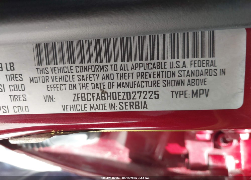 2014 FIAT 500L VIN: ZFBCFABH0EZ027225