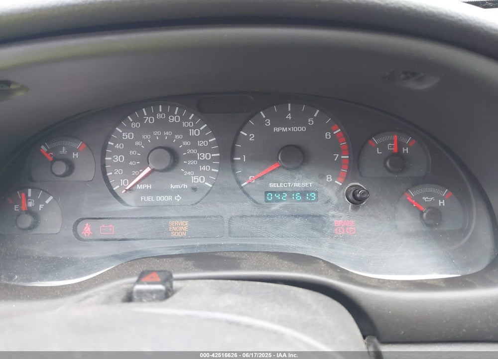 2000 FORD MUSTANG GT VIN: 1FAFP45X0YF202998