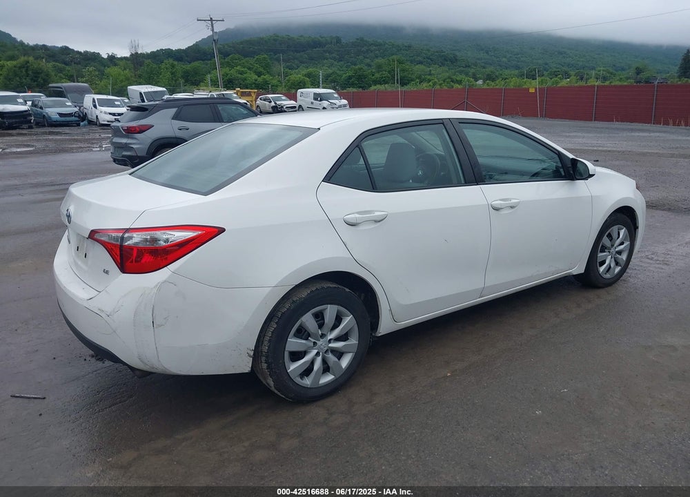 2016 TOYOTA COROLLA VIN: 2T1BURHE2GC739663