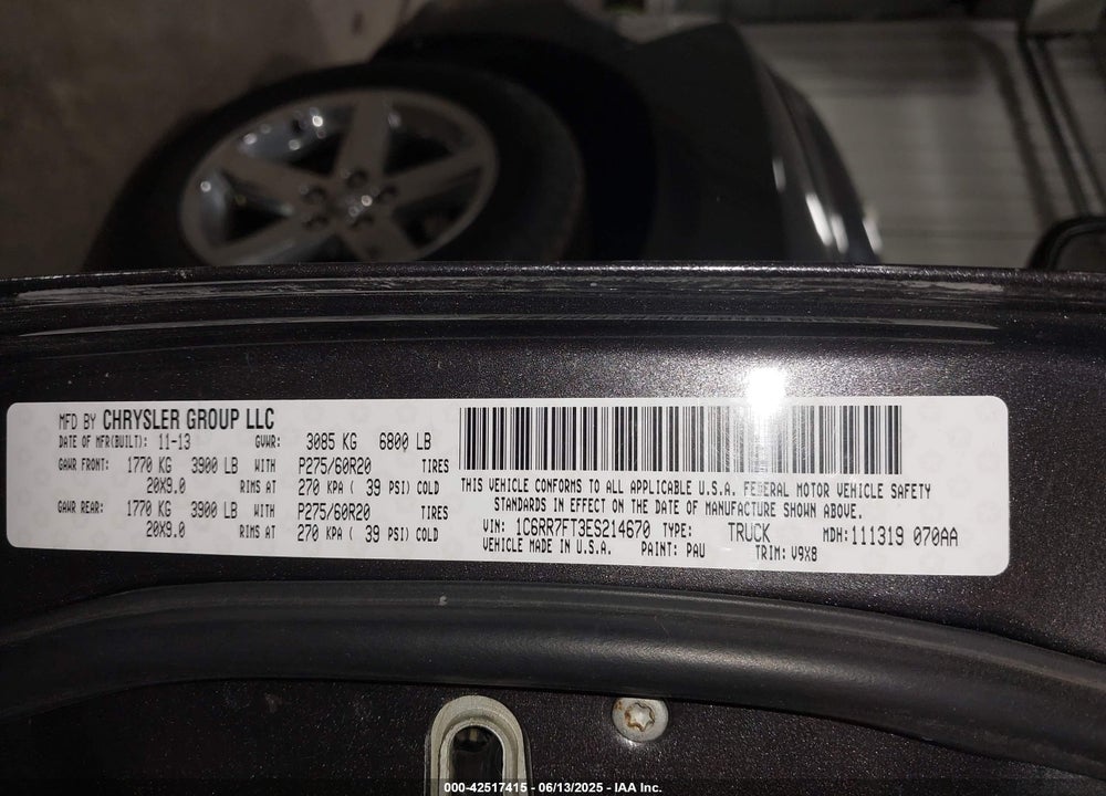 2014 RAM 1500 EXPRESS VIN: 1C6RR7FT3ES214670