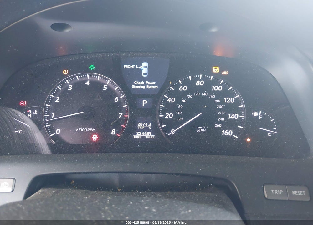 2007 LEXUS LS460 VIN: JTHBL46F575044235