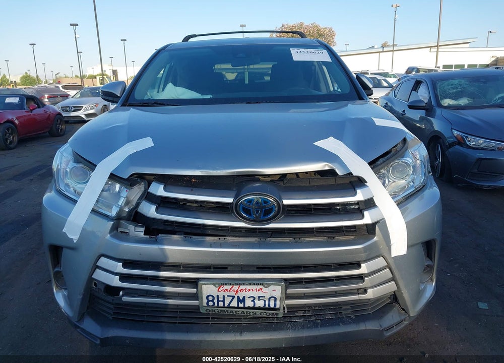 2019 TOYOTA HIGHLANDER HYBRID VIN: 5TDBGRFH9KS056038