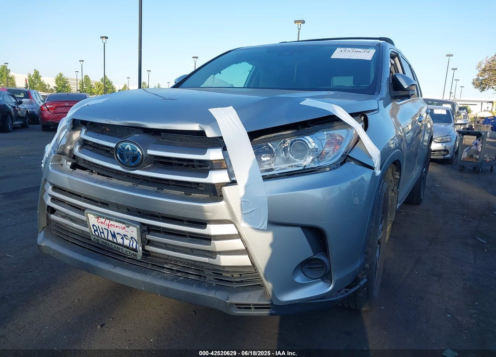 2019 TOYOTA HIGHLANDER HYBRID VIN: 5TDBGRFH9KS056038
