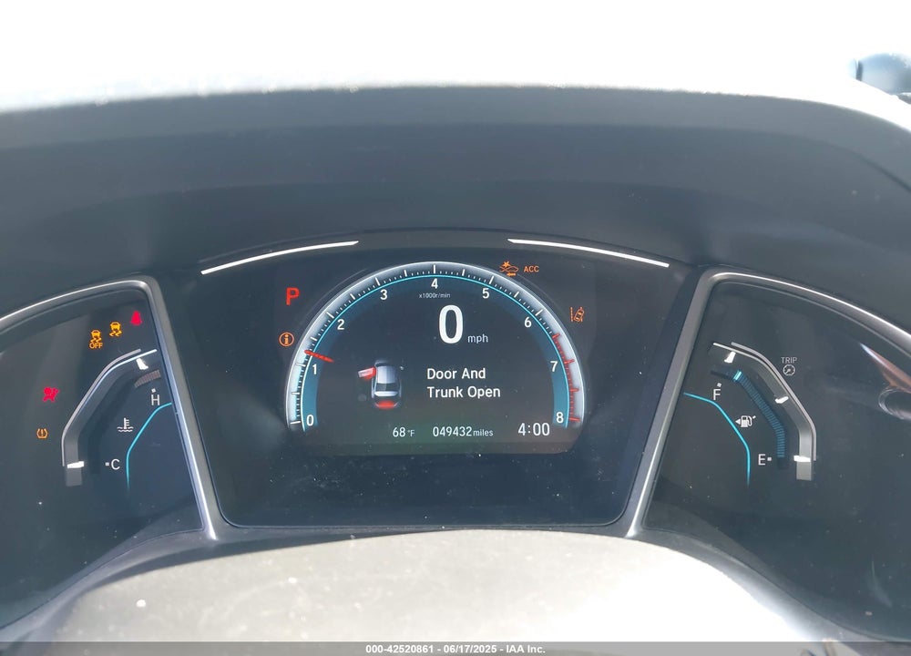 2019 HONDA CIVIC VIN: JHMFC1F7XKX002956