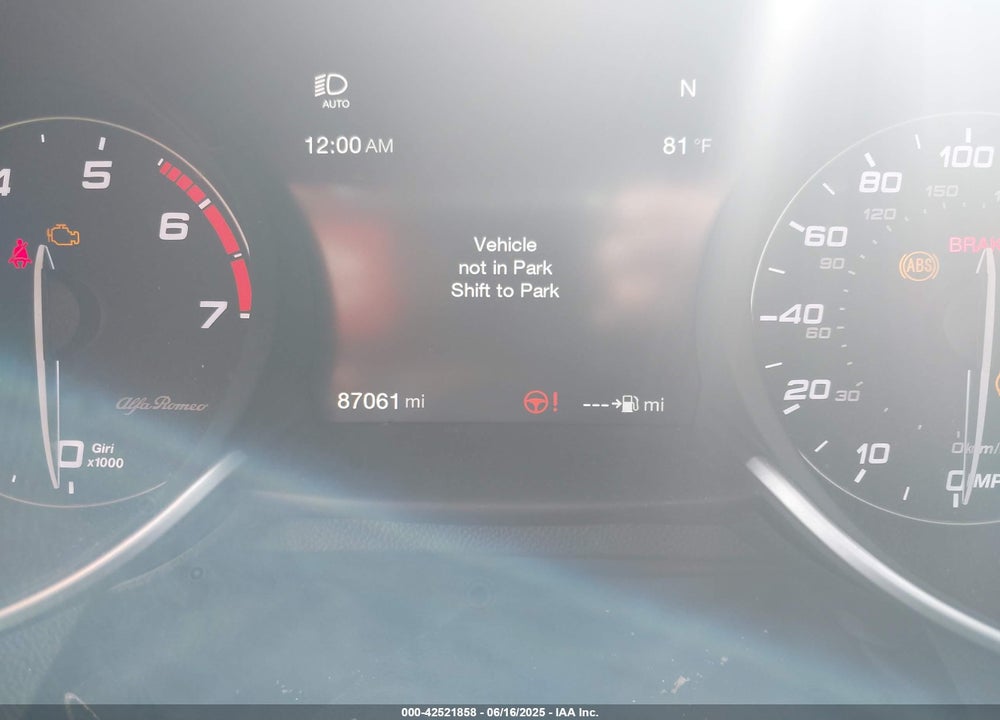 2018 ALFA ROMEO GIULIA TI AWD VIN: ZARFAEEN8J7597857