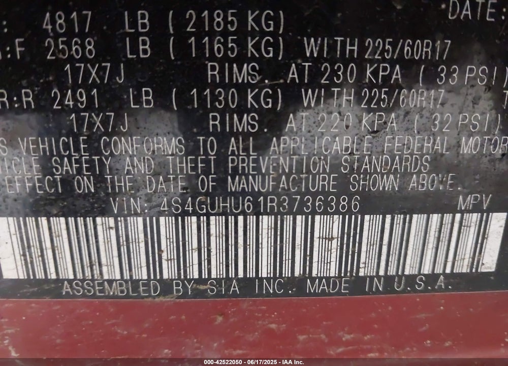 2024 SUBARU CROSSTREK VIN: 4S4GUHU61R3736386