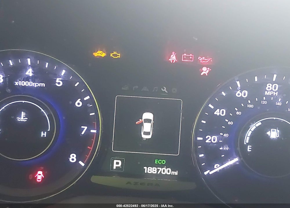 2016 HYUNDAI AZERA VIN: KMHFH4JGXGA508661