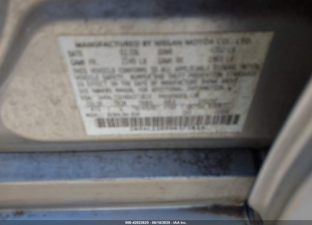 2006 NISSAN ALTIMA VIN: 1N4AL11D46N371814