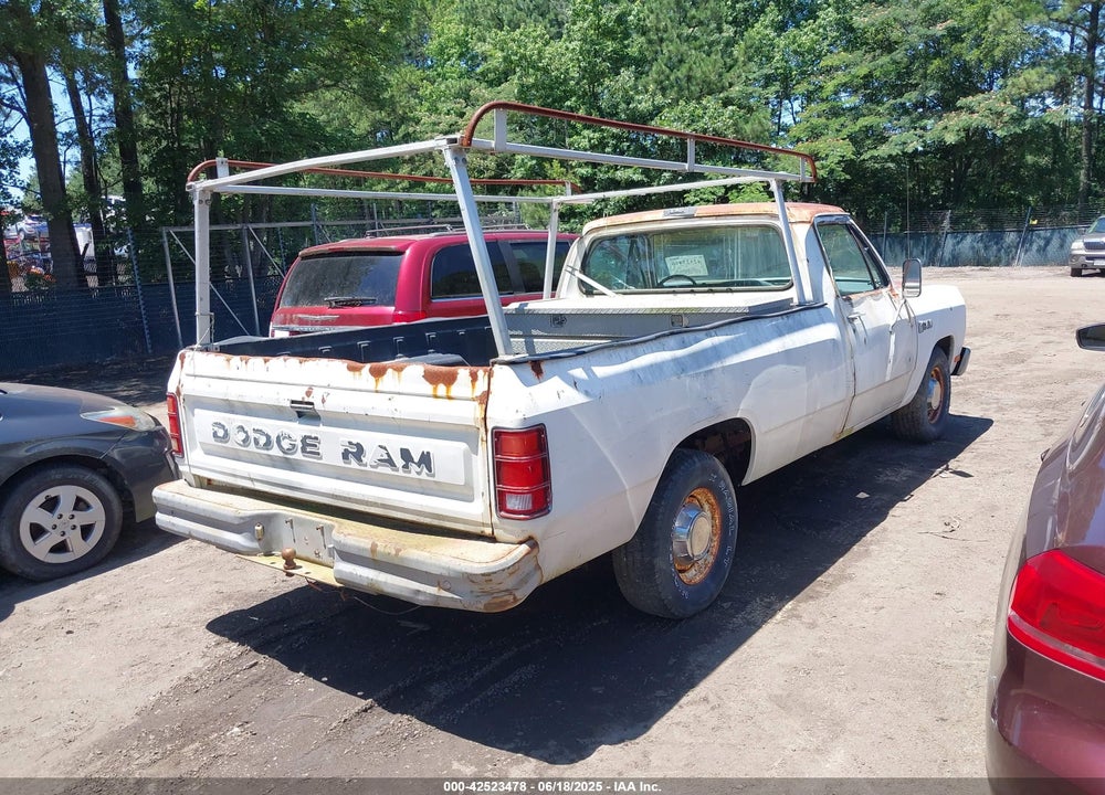 1987 DODGE D-SERIES D150 VIN: 1B7HD14TXHS389456