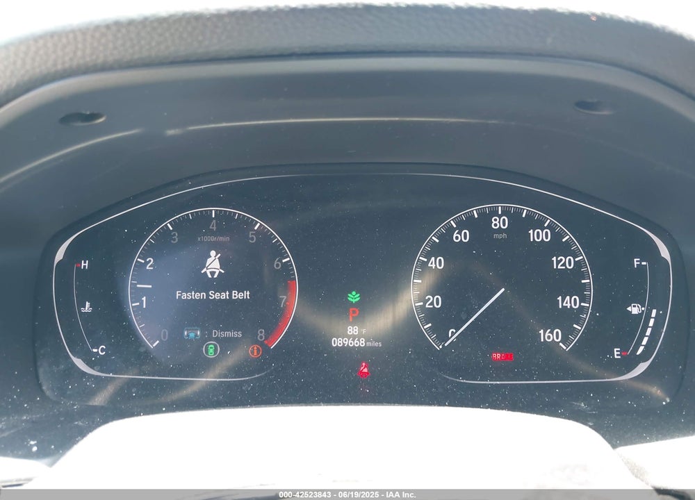 2019 HONDA ACCORD VIN: 1HGCV1F18KA040569