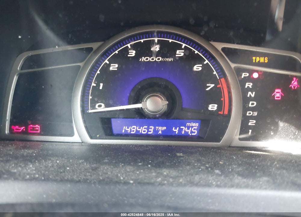 2008 HONDA CIVIC LX VIN: 1HGFA16598L005709