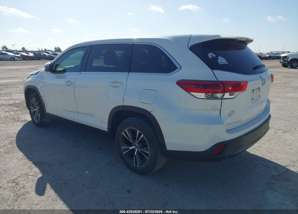 2019 TOYOTA HIGHLANDER VIN: 5TDZZRFH8KS296125