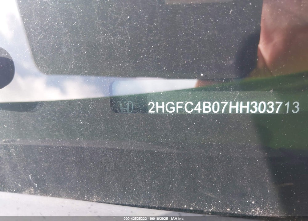 2017 HONDA CIVIC VIN: 2HGFC4B07HH303713