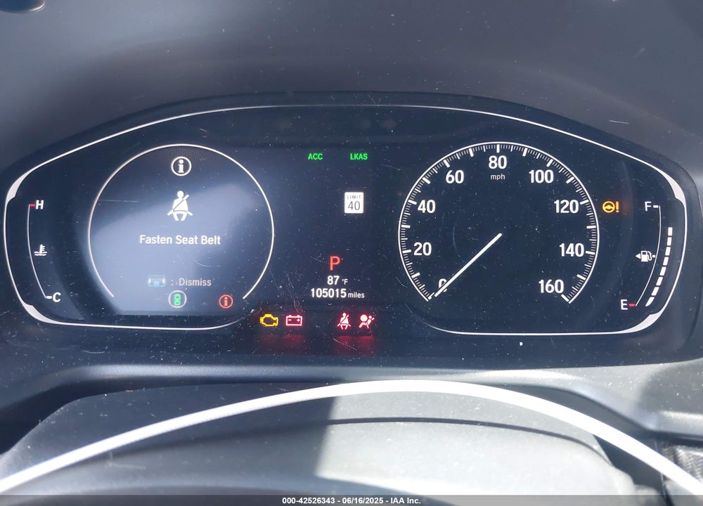 2019 HONDA ACCORD VIN: 1HGCV2F32KA015416