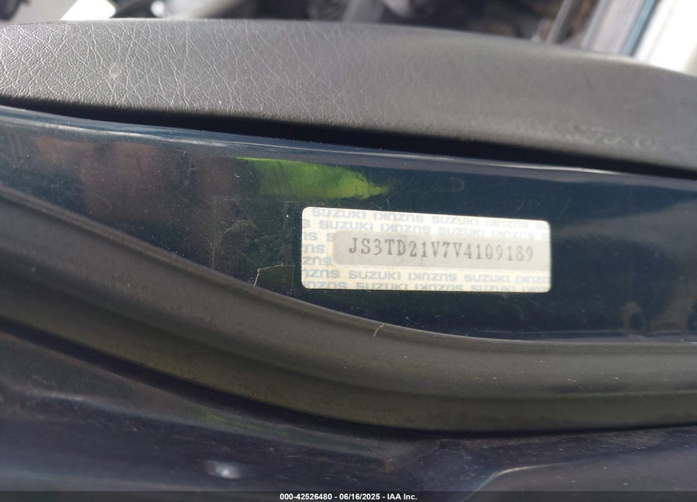 1997 SUZUKI SIDEKICK VIN: JS3TD21V7V4109189